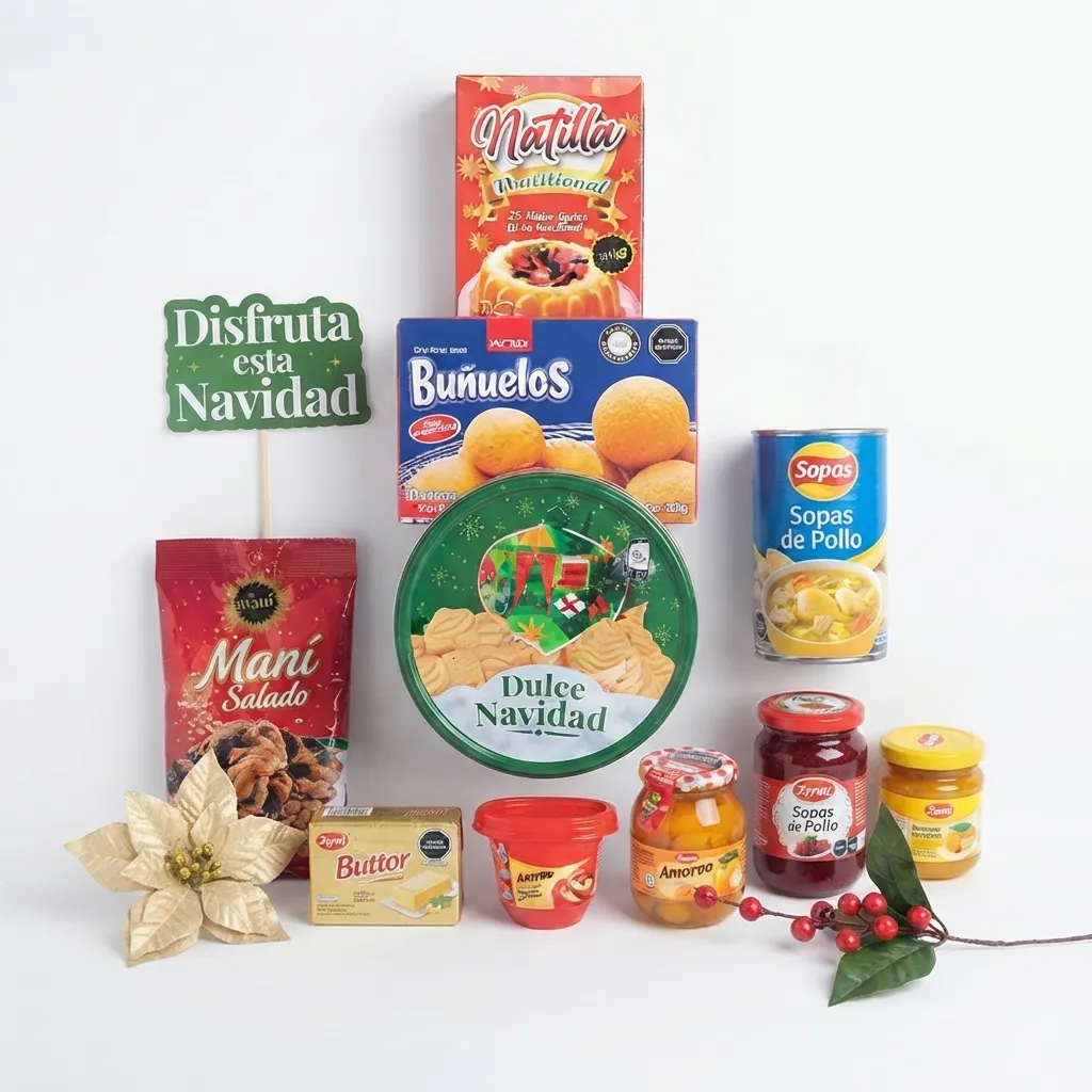 navidad-express-de-$72.000-en-canasta-plastica-con-buñuelos-natilla-y-arequipe